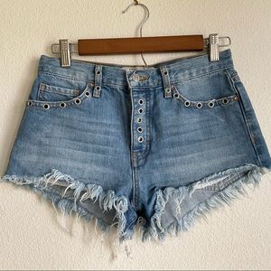 Free people denim shorts, size 26